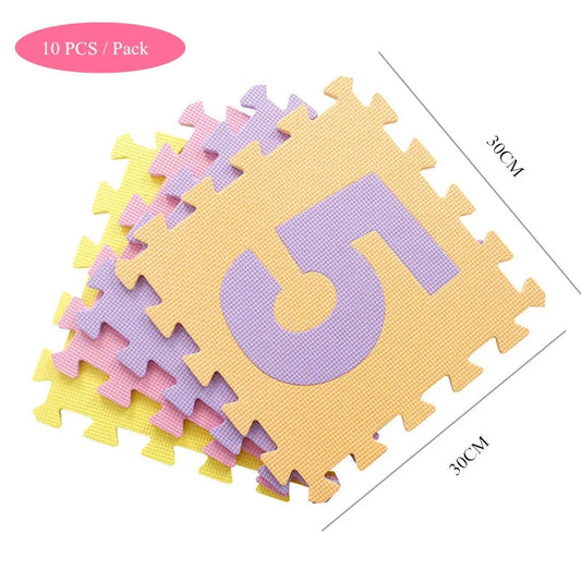 10 Pcs Numbers EVA Childer Fom Pad Baby Crawling Mat Puzzle